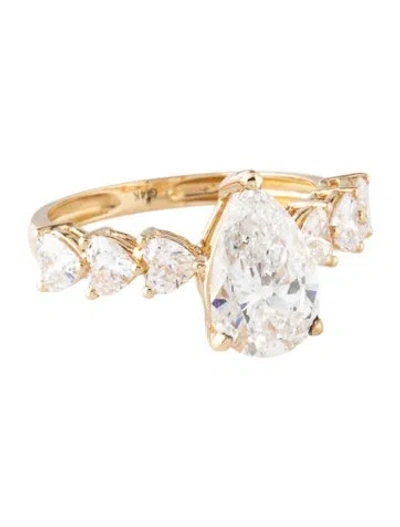 Pre-owned Ring 2.22ct Lab-grown Diamond Engagement  In Multicolor
