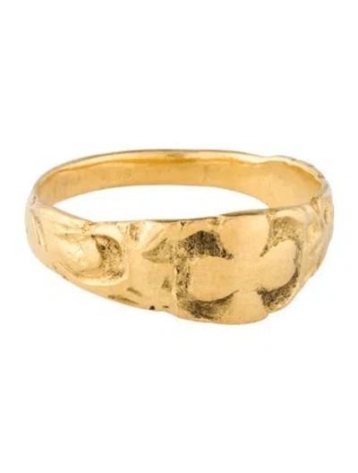 Pre-owned Ring 22k Cross Signet  In Multicolor