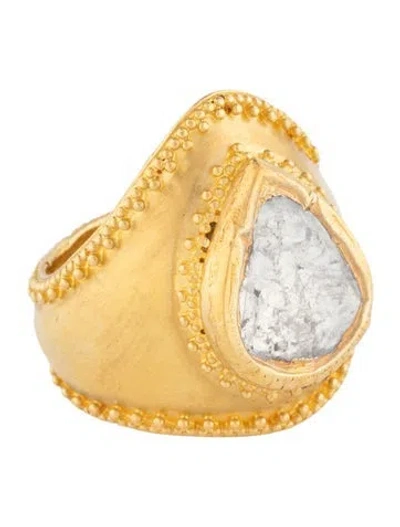 Pre-owned Ring 22k Diamond Cocktail  In Multi