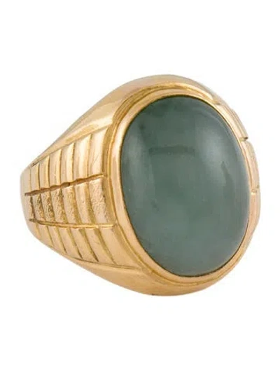 Pre-owned Ring 22k Jadeite Cocktail  In Multi