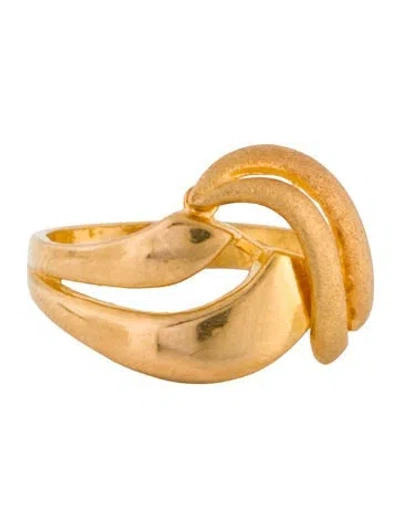 Pre-owned Ring 22k Swoop Cocktail  In Multicolor