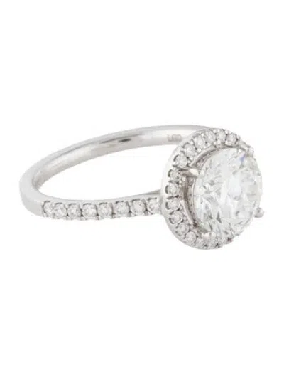 Pre-owned Ring 2.40ctw Lab-grown Diamond Halo Engagement  In Multi
