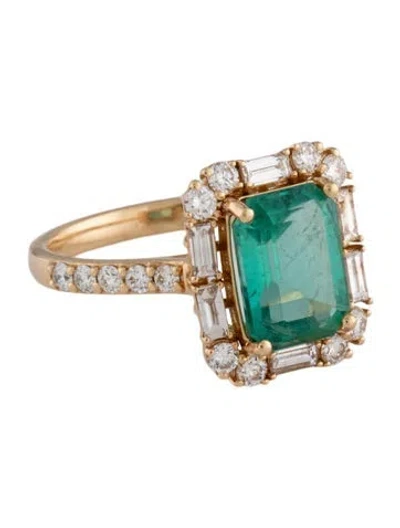 Pre-owned Ring 2.47ctw Emerald & Diamond  In Multicolor