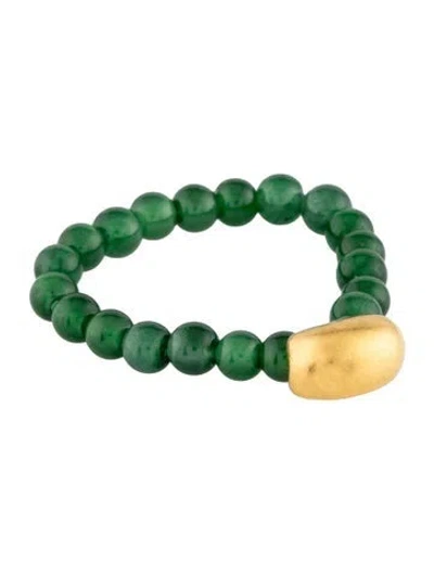 Pre-owned Ring 24k Jadeite Bead Cocktail  In Multicolor