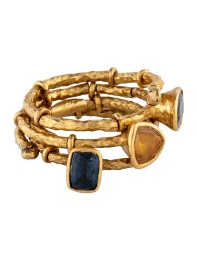 Pre-owned Ring 24k Sapphire Band In Multicolor