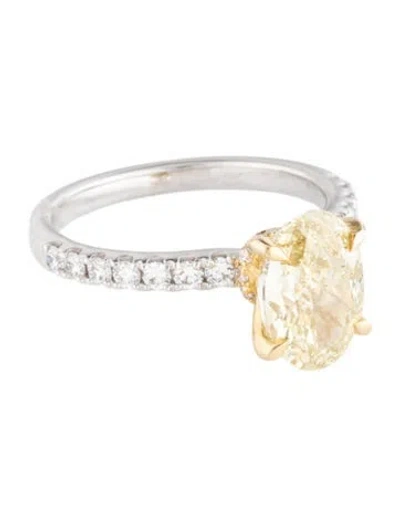Pre-owned Ring 2.50ct Lab-grown Diamond Engagement  In Multicolor