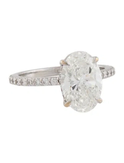 Pre-owned Ring 2.58ct Lab-grown Diamond Engagement  In Multicolor