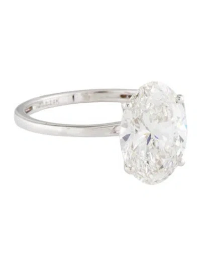 Pre-owned Ring 2.98ct Lab-grown Diamond Solitaire Engagement  In Multi