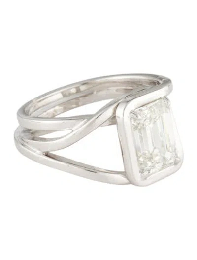 Pre-owned Ring 3.00ct Lab-grown Diamond Engagement  In Multi