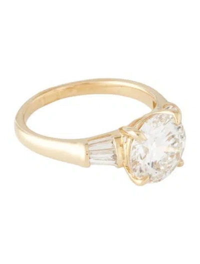 Pre-owned Ring 3.00ct Lab-grown Diamond Engagement  In Multicolor