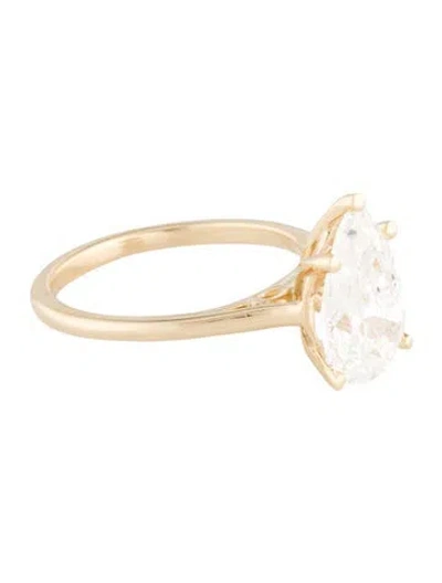 Pre-owned Ring 3.00ctw Lab-grown Diamond Solitaire Engagement  In Multi