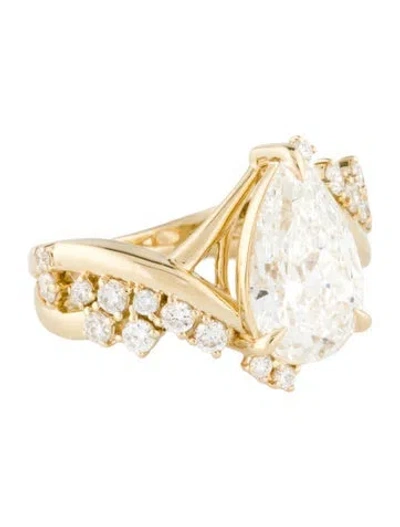 Pre-owned Ring 3.01ct Lab-grown Diamond Cocktail  In Multi