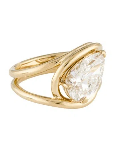 Pre-owned Ring 3.03ct Lab-grown Diamond Engagement  In Multi