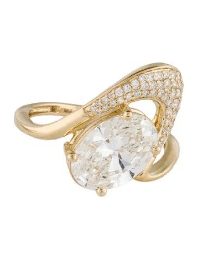 Pre-owned Ring 3.03ct Lab-grown Diamond Engagement  In Multi