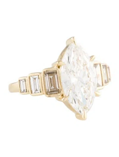 Pre-owned Ring 3.04ct Lab-grown Diamond Engagement  In Multi