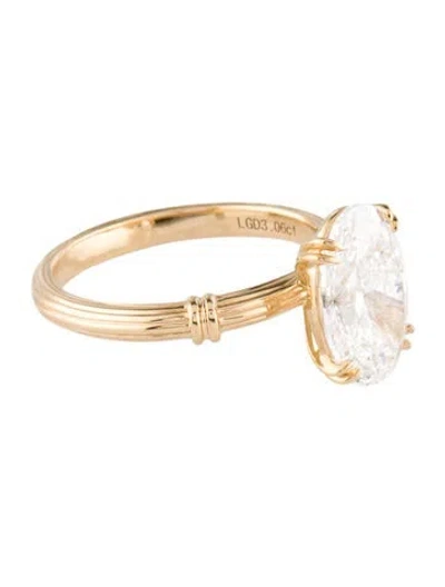 Pre-owned Ring 3.06ct Lab-grown Diamond Engagement  In Multi