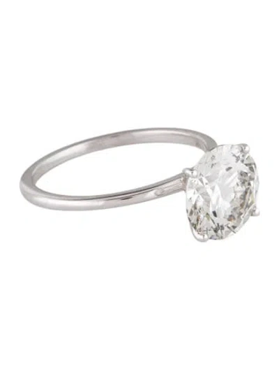 Pre-owned Ring 3.06ct Lab-grown Diamond Solitaire Engagement  In Multi