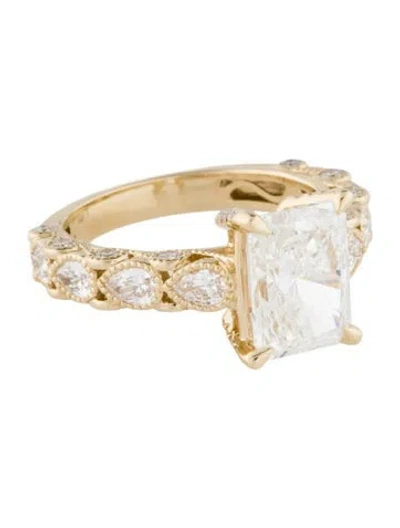 Pre-owned Ring 3.07ct Lab-grown Diamond Engagement  In Multi
