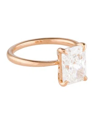 Pre-owned Ring 3.08ct Lab-grown Diamond Engagement  In Multi