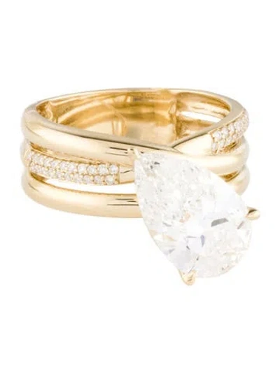 Pre-owned Ring 3.08ct Lab-grown Diamond Engagement  In Multi