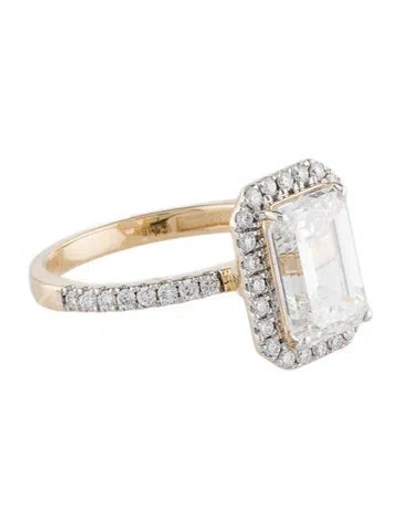 Pre-owned Ring 3.10ct Lab-grown Diamond Engagement  In Multi