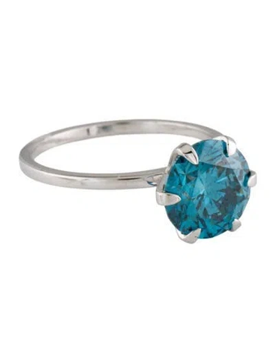 Pre-owned Ring 3.10ct Lab-grown Diamond Engagement  In Multi