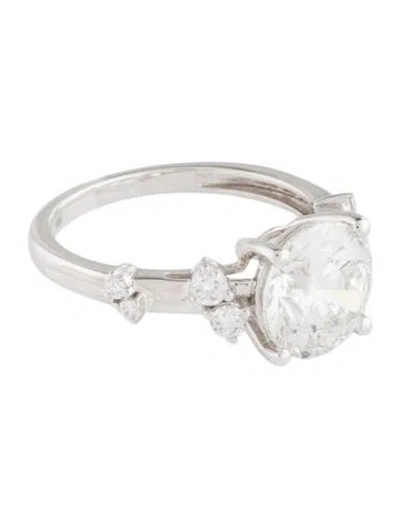 Pre-owned Ring 3.10ctw Lab-grown Diamond Engagement  In Multi