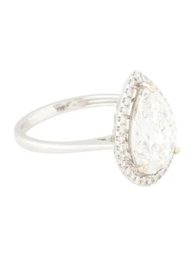Pre-owned Ring 3.11ct Lab-grown Diamond Engagement  In Multi