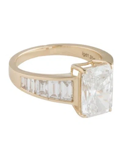 Pre-owned Ring 3.11ct Lab-grown Diamond Engagement  In Multi