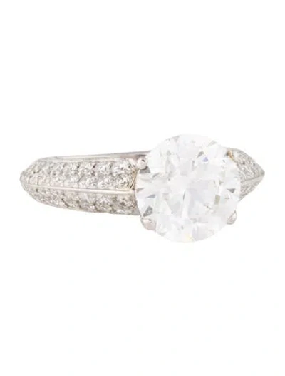 Pre-owned Ring 3.14ct Lab-grown Diamond Engagement  In Multi