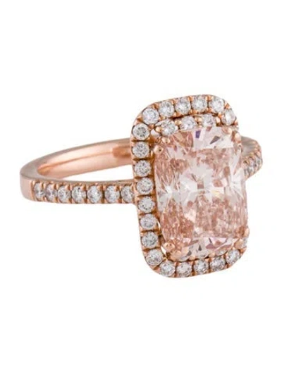 Pre-owned Ring 3.25ct Lab-grown Diamond Engagement  In Multicolor