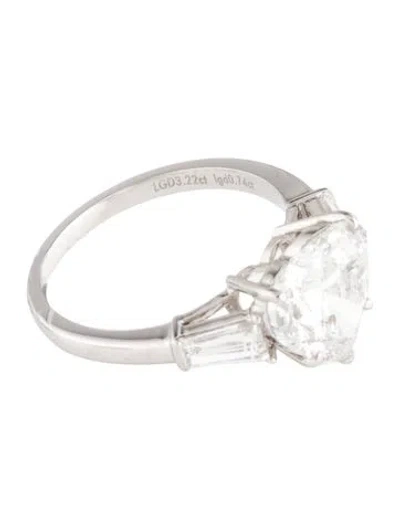 Pre-owned Ring 3.33ctw Lab-grown Diamond Engagement  In Multi