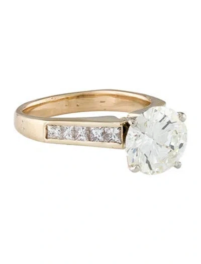 Pre-owned Ring 3.38ct Diamond Engagement  In Multi