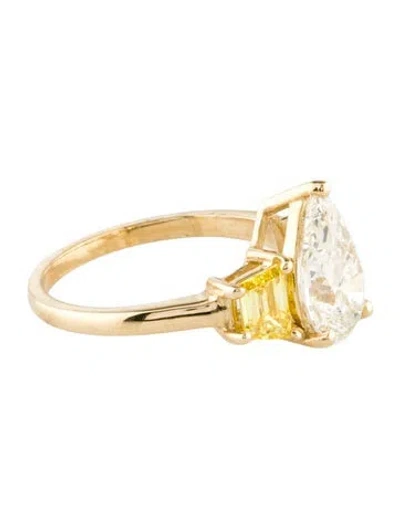 Pre-owned Ring 3.51ctw Lab-grown Diamond Engagement  In Multi