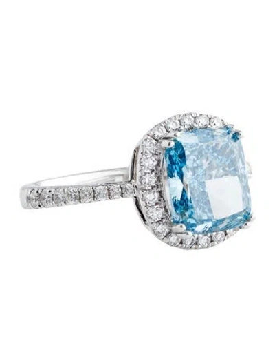 Pre-owned Ring 3.53ctw Lab-grown Diamond Engagement  In Multi