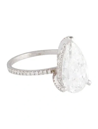 Pre-owned Ring 3.74ctw Lab-grown Diamond Engagement  In Multi