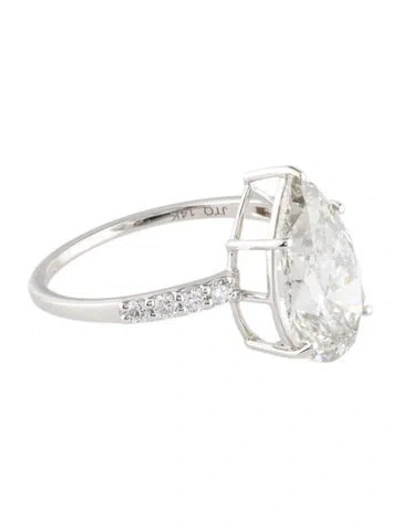 Pre-owned Ring 3.95ct Lab-grown Diamond Engagement  In Multi