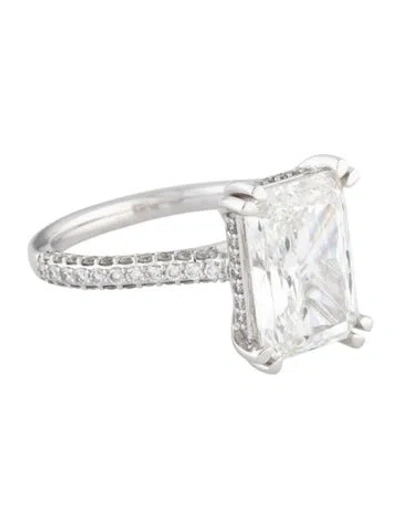 Pre-owned Ring 3.96ctw Lab-grown Diamond Engagement  In Multicolor