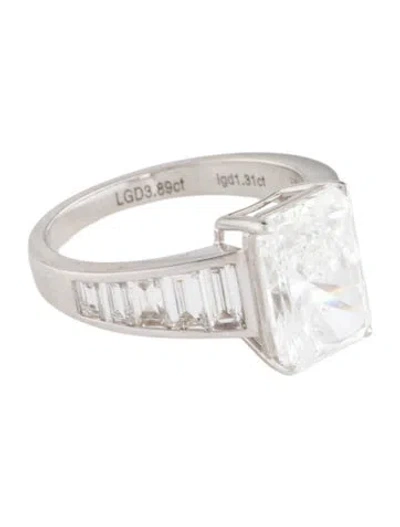 Pre-owned Ring 3.98ct Lab-grown Diamond Engagement  In Multi