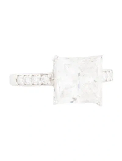 Pre-owned Ring 4.00ct Lab-grown Diamond Engagement  In Multi