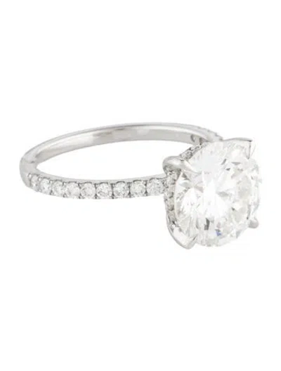 Pre-owned Ring 4.00ct Lab-grown Diamond Engagement  In Multicolor
