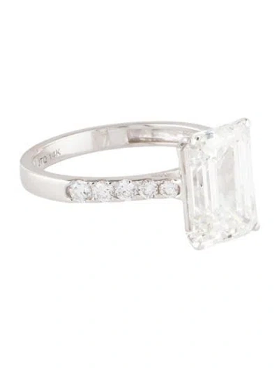 Pre-owned Ring 4.03ct Lab-grown Diamond Engagement  In Multi