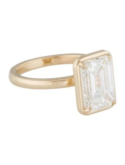 Pre-owned Ring 4.09ct Lab-grown Diamond Engagement  In Multi