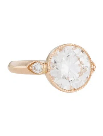 Pre-owned Ring 4.09ct Lab-grown Diamond Engagement  In Multi