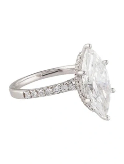 Pre-owned Ring 4.11ct Lab-grown Diamond Engagement  In Multi