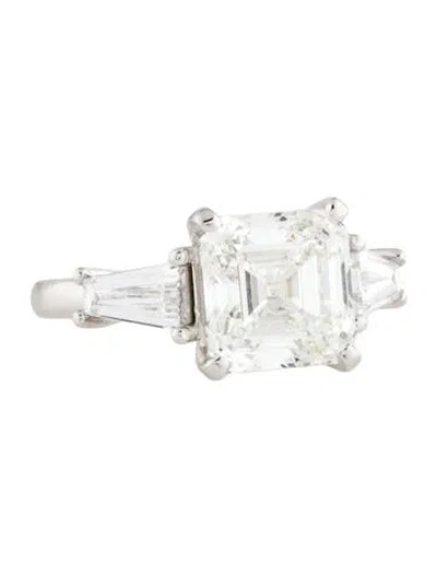Pre-owned Ring 4.20ct Lab-grown Diamond Engagement  In Multi