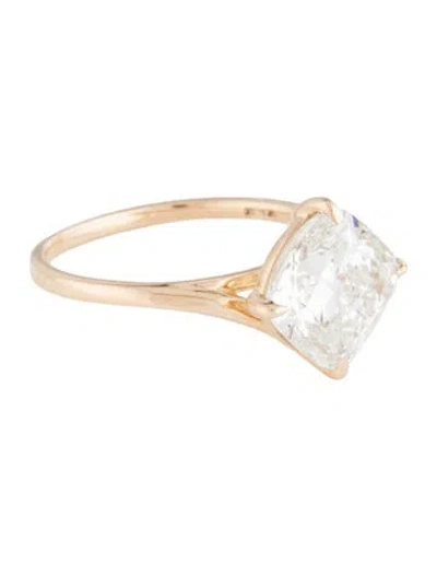 Pre-owned Ring 4.21ct Lab-grown Diamond Engagement  In Multicolor