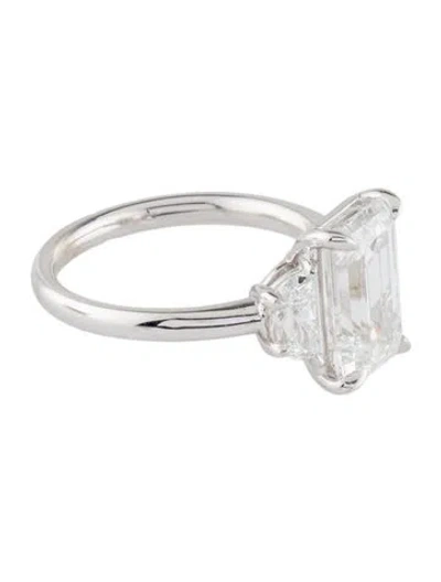 Pre-owned Ring 4.28ctw Lab-grown Diamond Engagement  In Multi