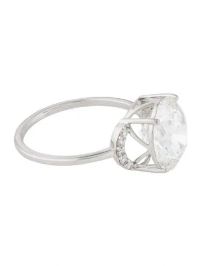 Pre-owned Ring 4.40ctw Lab-grown Diamond Engagement  In Multi