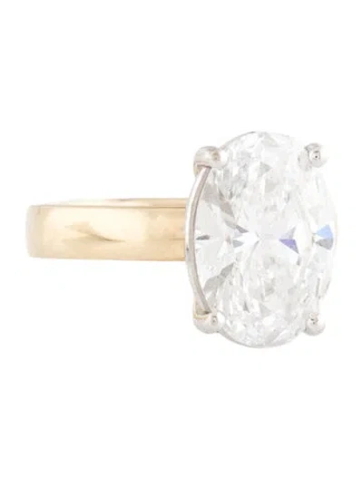 Pre-owned Ring 4.43ct Lab-grown Diamond Engagement  In Multi
